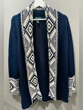 Lauren Ralph Lauren Heritage Southwestern Shawl Collar Cardigan Size XL
